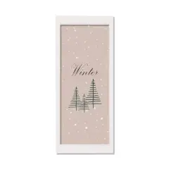 Christmas Tree Snow White Framed Print Under Plexiglass