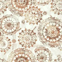 RoomMates Bohemian Medallion Peel & Stick Wallpaper Orange and White