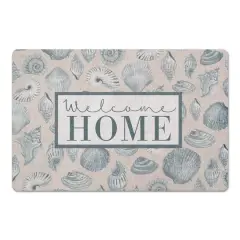 Welcome Home Multi Shell Floor Mat Blue/Blush