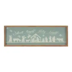 Silent Night, Holy Night Religious Nativity Wall Hanging D&eacute;cor