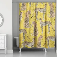 Cheetah Shower Curtain Yellow