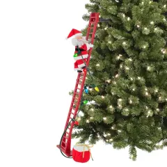 43" Super Climbing Santa with Ladder