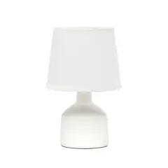 Simple Designs Mini Bocksbeutal Ceramic Table Lamp Off White