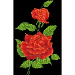 Diamond Dotz&reg; Intermediate Red Rose Corsage Diamond Painting Kit