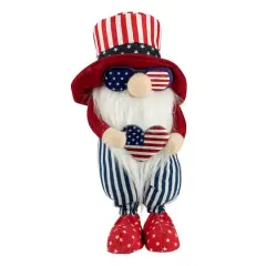 12.2" Patriotic Heart 4th of July Americana Gnome