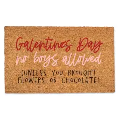 Galentine's Day No Boys Allowed Doormat