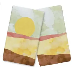 Boho Landscape 16" x 25" Tea Towel - Set of 2