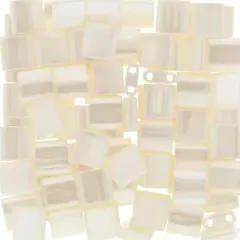 Miyuki&reg; Tila&reg; 5mm 2-Hole Square Glass Seed Beads Antique Ivory Pearl