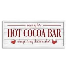 Stupell Industries Hot Cocoa Bar Winter Beverage Framed Giclee Art White