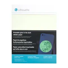 Silhouette&reg; Glow-in-the-Dark Sticker Sheets, 2ct.