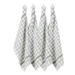 DII&reg; Artichoke Windowpane Terry Dishtowels, 4ct.