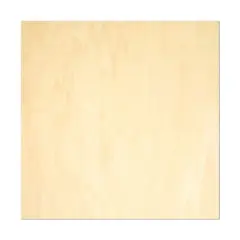 Glowforge&reg; Proofgrade&trade; Light Plywood, 12" x 12" Basswood