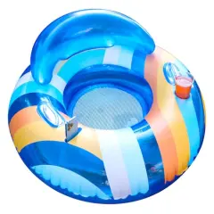 PoolCandy Good Vibes Deluxe Pool Tube with Backrest