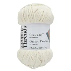 Cozy Cub&trade; Yarn by Loops & Threads&reg; Cream