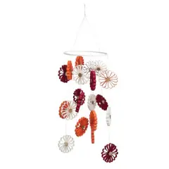 Hello Honey&reg; Multicolor Handmade Recycled Paper Flower Mobile