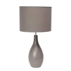 Creekwood Home Essentix 18" Ceramic Dewdrop Table Lamp Gray