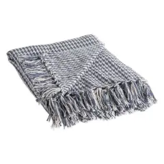 DII&reg; French Blue Houndstooth Throw