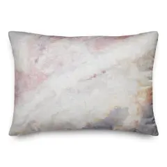 Pink Marble Throw Pillow
