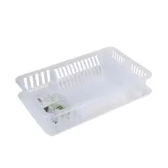 Kitchen Details Large Clear Dish Rack with Tray
