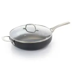 Oster Palladium 4.8qt. Aluminum Saut&eacute; Pan with Glass Lid