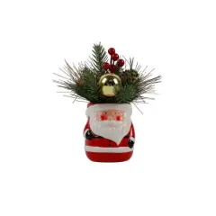 Christmas Mix In 7" Santa Ceramic Pot