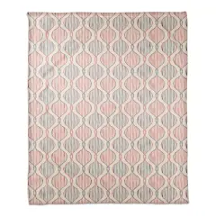 Knots & Stripes Coral Fleece Blanket
