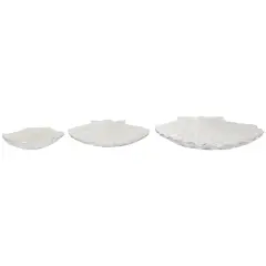 White Shell Metal Bowl Set