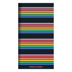 TF Publishing 2025-2026 Small Retro Stripe Monthly Pocket Planner