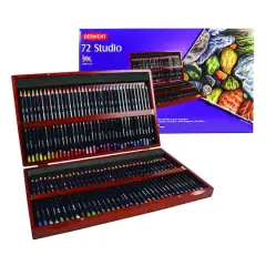 Derwent&reg; Studio Colored Pencil 72 Color Wood Box Set