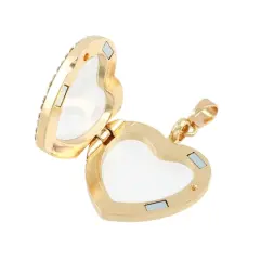 Clear & Gold Heart Locket by Bead Landing&trade;