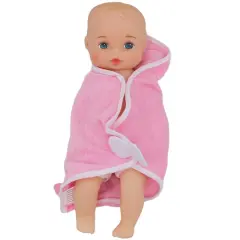 Goldberger Baby's First&reg; Bathtime with Softina&trade; 11" Baby Doll with Pink Bath Blanket