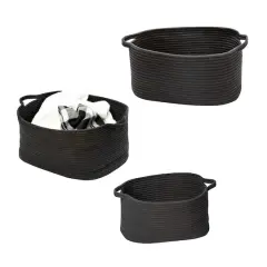 Honey Can Do Black Cotton Coil Baskets, 3ct.