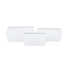 White Modern Planter, Set of 3" 20", 18", 16"