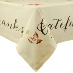 DII&reg; 84" Rustic Leaves Print Tablecloth