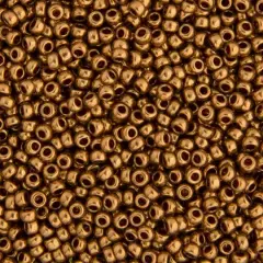 Miyuki&reg; 11/0 Glass Seed Beads, 22g Light Bronze Opaque Metallic