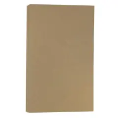 JAM Paper 8.5" x 14" 80lb. Matte Cover Cardstock Pack, 50 Sheets Kraft Brown