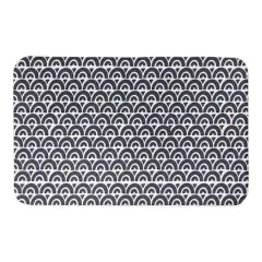 Navy Wavy Arch 34" x 21" Bath Mat