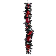 6ft. Red Rose & Ornament Garland by Ashland&reg;