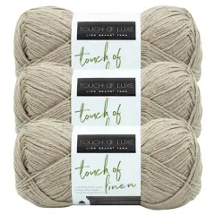 3 Pack Lion Brand&reg; Touch of Linen Yarn Stone