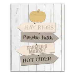 Fall Farmers Market Signs Canvas Wall Art