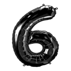 34" Black Number Foil Balloon 6