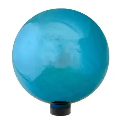 10" Mirrored Garden Gazing Ball Turquoise Blue