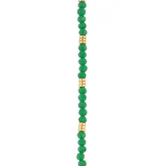 Green Glass Rondelle Beads & Spacers, 4mm by Bead Landing&trade;