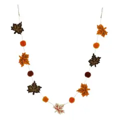 6ft. Leaf & Pom Garland by Ashland&reg;