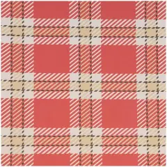 JAM Paper Red Plaid Kraft Gift Wrap