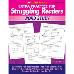 Scholastic Teaching Resources Extra Practice for Struggling Readers: Word Study, Grades 3-6