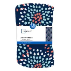 Camelot Fabrics Burst Navy & Coral Fleece Precut Set