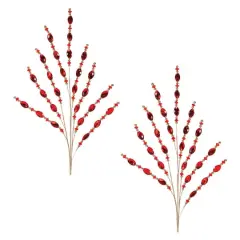 33.75" Jewel Bead Sprays, 2ct. Red