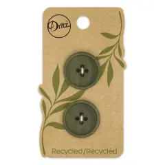 Dritz&reg; 23mm Recycled Paper Round Button, 6ct. Dark olive