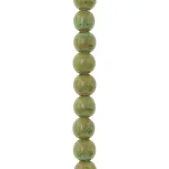 Green Ceramic Round Beads, 12mm by Bead Landing&trade;